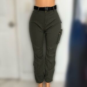 Fashion nova olive green cargo pants